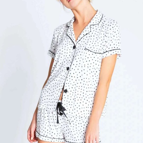 SOLD P.J. Salvage Polka Dot Modal Knit Pajamas - Picture 12 of 13